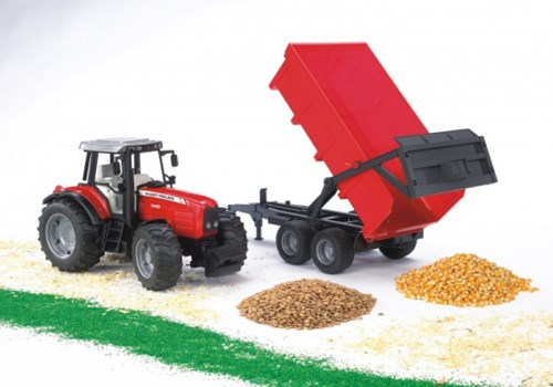 Bruder tractor Massey Ferguson 7480 toy vehicle with tipping loader-2