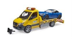 Bruder Mercedes Benz Sprinter car transporter toy with light and sound and roadster