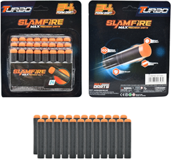 Fast Pioneer foam darts toy gun 24 pieces black orange