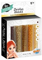 Buki beads set tubes gold brown - creative pearls for kids
