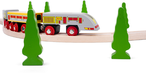 BigJigs wooden bullet train toy - high speed train-3