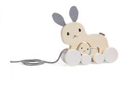 Bigjigs Bunny & Baby Pull Along FSC 100%