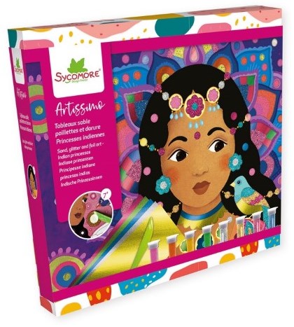 Sycomore craft set XL sand, glitter and gold - Indian Princesses