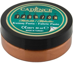Cadence Cadence Fashion Textiel Metallic Relief Pasta 50 ml Koper
