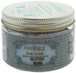 Cadence Cadence Glas Glitter Relief Pasta 150 ml Zilver
