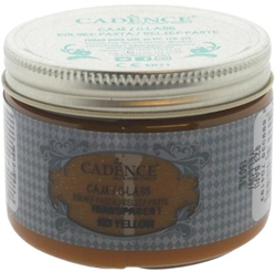 Cadence Cadence Glas Transparant Relief Pasta 150 ml Geel