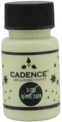 Cadence glow in the dark paint natural green 50 ml - craft paint