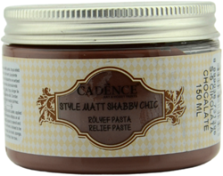 Cadence Cadence Style Mat Shabby Chic Relief Pasta 150 ml Chocoladebruin