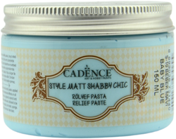 Cadence Cadence Style Mat Shabby Chic Relief Pasta 150 ml Mintgroen