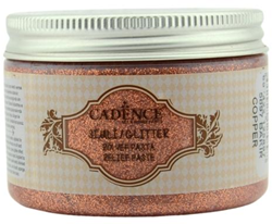 Cadence Cadence Textiel Glittereffect Relief Pasta 150 ml Koper