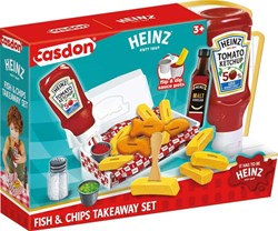 Casdon toy Fish & Chips takeaway set Heinz - role play