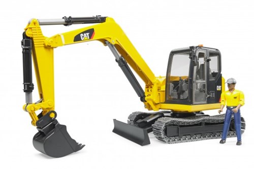 Bruder Cat excavator toy with play figure - construction site-3