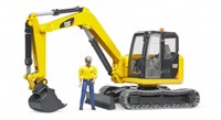 Bruder Cat excavator toy with play figure - construction site