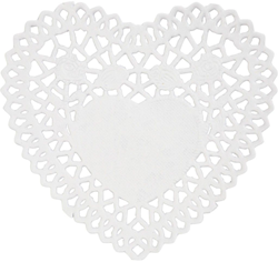 Creativ Company cake napkins heart-shaped white - 30 pcs lace motif