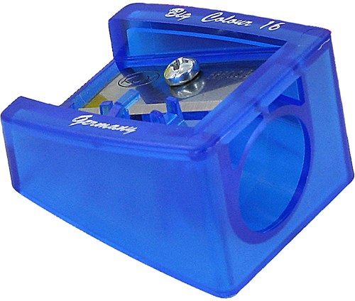 Creativ Company blue pencil sharpener for thick pencils - plastic