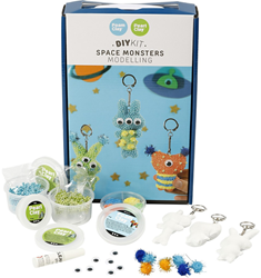 Creativ Company Space Monsters DIY clay keychain craft set