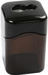 Creativ Company pencil sharpener black double sharpener with collector