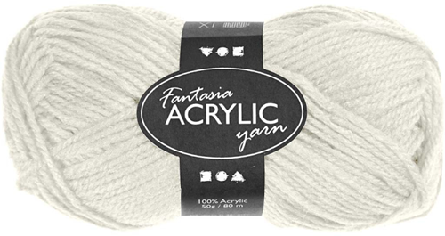 Creativ Company acrylic yarn cream 50g 80m - soft textile yarn