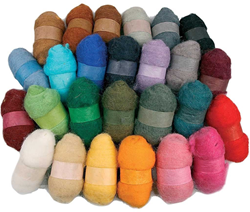 Creativ Company carded wool - multicolour felting set 26x25g