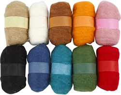 Creativ Company carded wool set - felting wool 10x25g multi