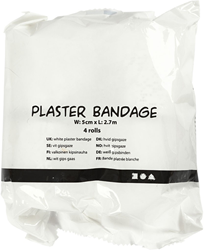 Creativ Company plaster gauze craft rolls 5 cm white 4 pieces 2.7 meters