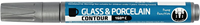 Creativ Company CC Glas- en Porselein Contourstift Zilver