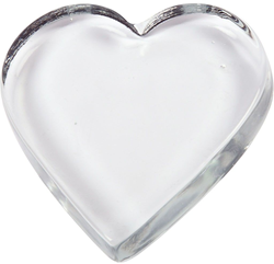 Creativ Company glass heart decoration transparent 10x9 cm glass