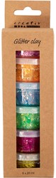 Creativ Company glitter clay set 6x20 ml basic colours craft clay