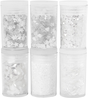 Creativ Company glitter and sequin set white 6x5 gr craft kit