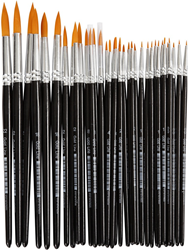 Creativ Company acrylic brush set - round all-round brushes 36 pieces
