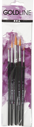 Creativ Company Gold Line round paint brushes set for painting - 5 pieces
