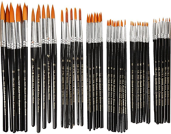 Creativ Company round brushes - 84 piece painting set with storage box