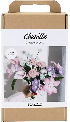 Creativ Company craft set flowers chenille wire pastel colors creative