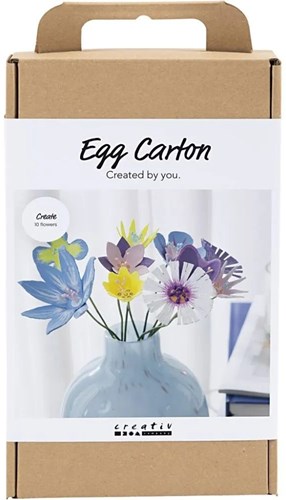 Creativ Company craft set flowers egg cartons pastel colours sustainable