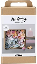 Creativ Company modeling set flowers pastel colors Silk Clay 3D artwork
