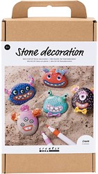 Creativ Company Hobby Set Stone Decoration Craft Kit 5 Stone Monsters