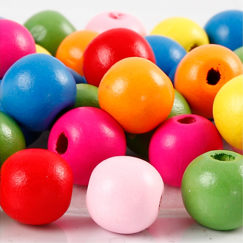 Creativ Company wooden bead mix - colorful craft beads 12mm 40 pieces