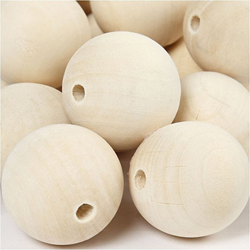 Creativ Company CC Houten Kralen 35 mm Naturel 50 stuks
