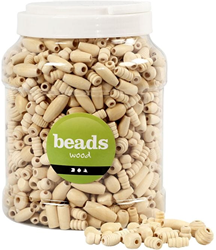 Creativ Company CC Houten Kralen Mix 5-28 mm Naturel 1462 stuks