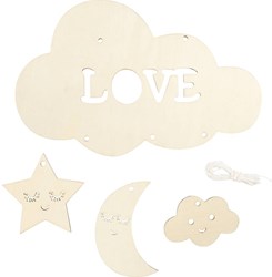 Creativ Company wooden mobile nursery DIY night sky 28 cm decoration