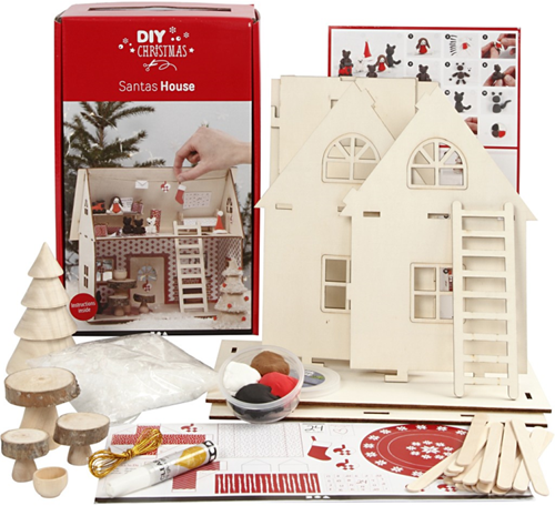 Creativ Company wooden Christmas craft set - DIY House of Santa Claus