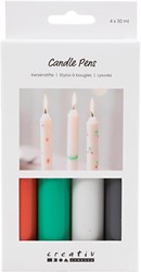 Creativ Company candle pens set - Christmas colours - 4x30 ml - DIY