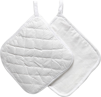 Creativ Company cotton pot holders white 20x20 cm set of 2 kitchen accessory