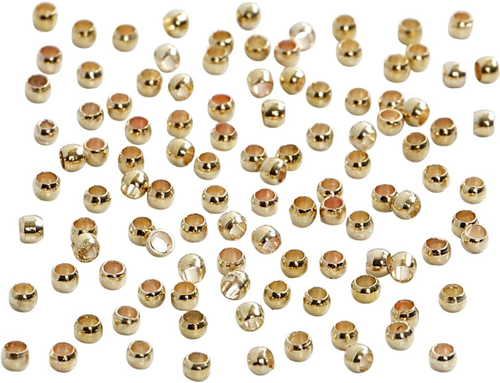 Creativ Company CC Knijpkralen 2 mm Goud 100 stuks