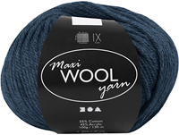 Creativ Company blue wool yarn - Maxi ball 100g for knitting and crochet