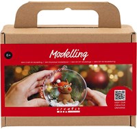 Creativ Company Christmas craft set modelling reindeer bauble hobby