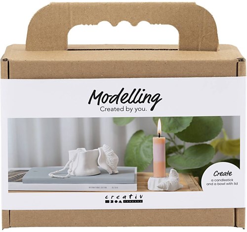 Creativ Company craft set candle holder sculpting shells DIY maritime