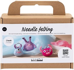 Creativ Company hobby set needle felting monster keychain wool felt