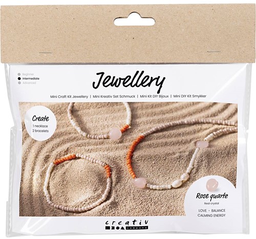 Creativ Company CC Mini Hobbyset Sieraden Rozenkwarts Ketting en Armband