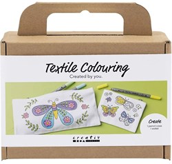 Creativ Company craft set textile decorating butterflies pastel colours - creative kit